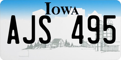 IA license plate AJS495