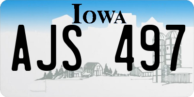 IA license plate AJS497