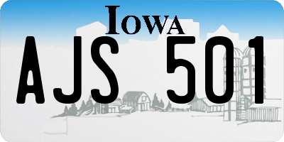 IA license plate AJS501