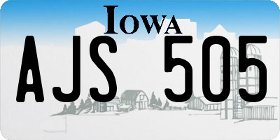 IA license plate AJS505