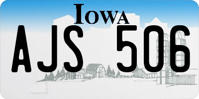 IA license plate AJS506