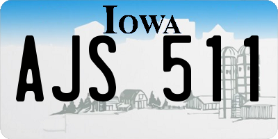 IA license plate AJS511