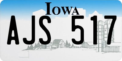 IA license plate AJS517