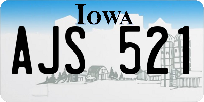 IA license plate AJS521