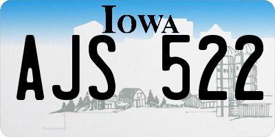 IA license plate AJS522