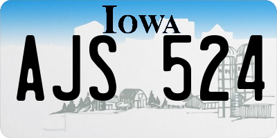 IA license plate AJS524