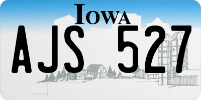IA license plate AJS527