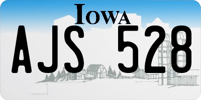 IA license plate AJS528