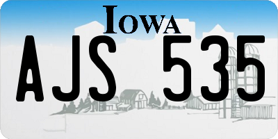 IA license plate AJS535