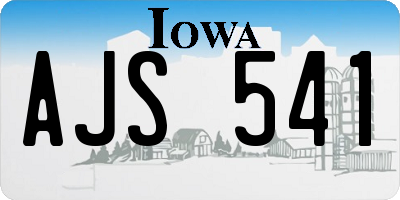 IA license plate AJS541