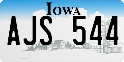 IA license plate AJS544