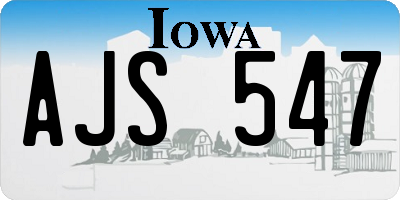 IA license plate AJS547