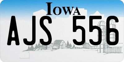 IA license plate AJS556