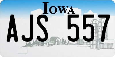 IA license plate AJS557