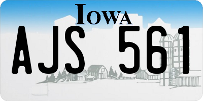 IA license plate AJS561