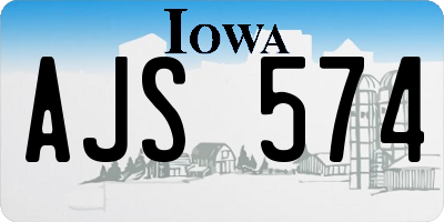 IA license plate AJS574