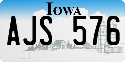 IA license plate AJS576