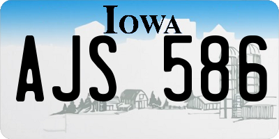 IA license plate AJS586