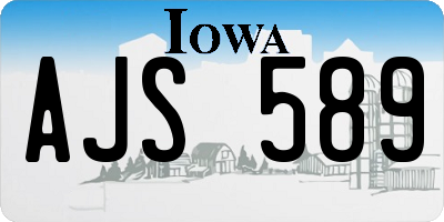 IA license plate AJS589