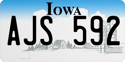 IA license plate AJS592