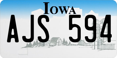 IA license plate AJS594