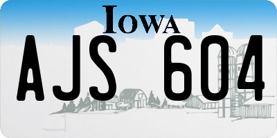 IA license plate AJS604