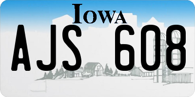 IA license plate AJS608