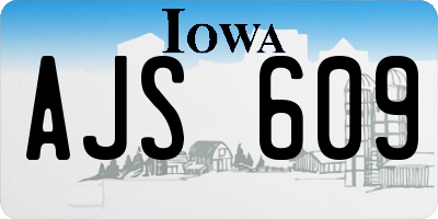 IA license plate AJS609