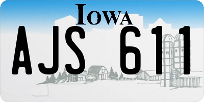 IA license plate AJS611