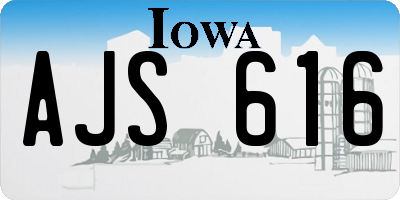 IA license plate AJS616