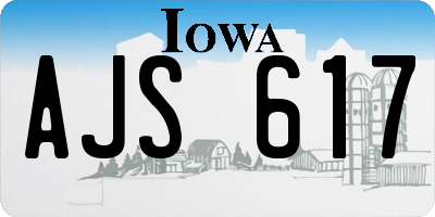 IA license plate AJS617