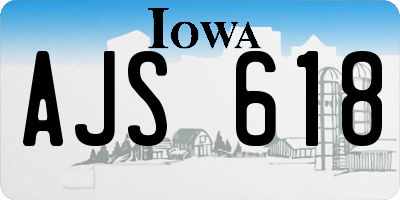 IA license plate AJS618