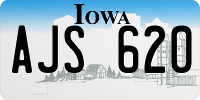 IA license plate AJS620