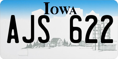IA license plate AJS622