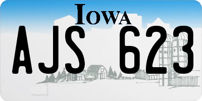 IA license plate AJS623