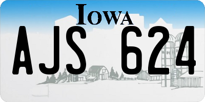 IA license plate AJS624