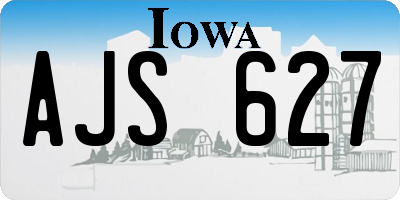 IA license plate AJS627