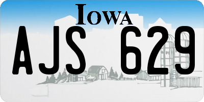 IA license plate AJS629