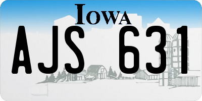 IA license plate AJS631