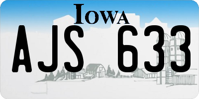 IA license plate AJS633