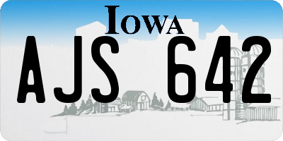 IA license plate AJS642