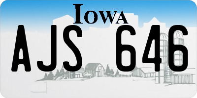 IA license plate AJS646
