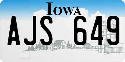 IA license plate AJS649