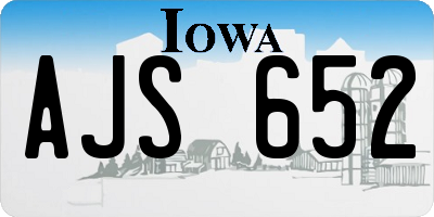 IA license plate AJS652