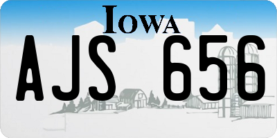 IA license plate AJS656