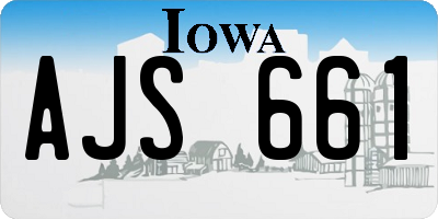 IA license plate AJS661