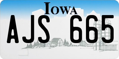 IA license plate AJS665