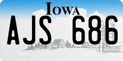 IA license plate AJS686