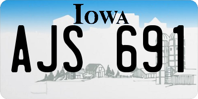 IA license plate AJS691