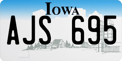 IA license plate AJS695